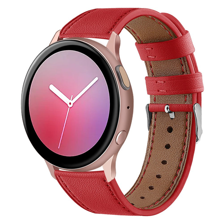 22mm Universal cowhide genuine leather watch strap - Red#serie_7