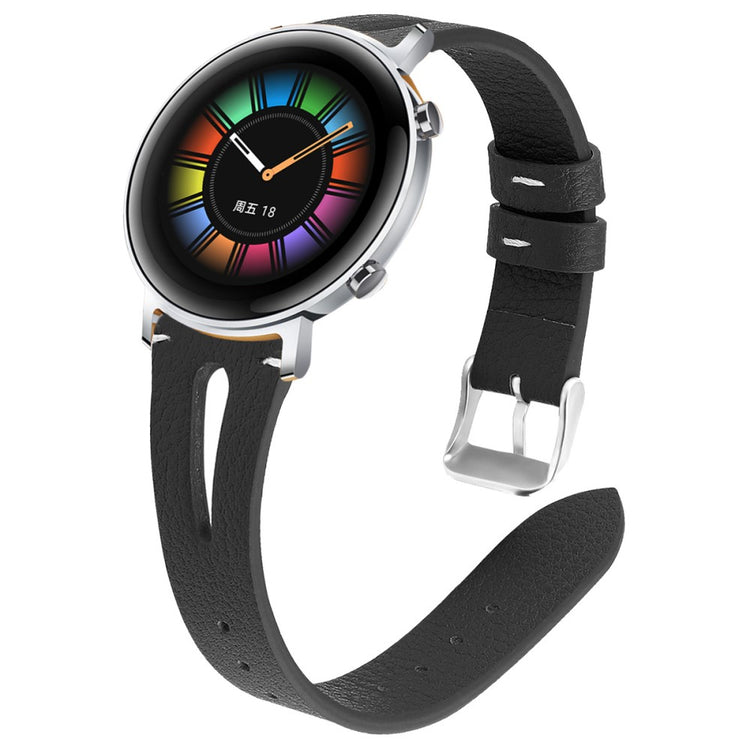 22mm Universal simple genuine leather watch strap - Black#serie_1