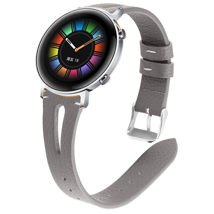 22mm Universal simple genuine leather watch strap - Grey#serie_6