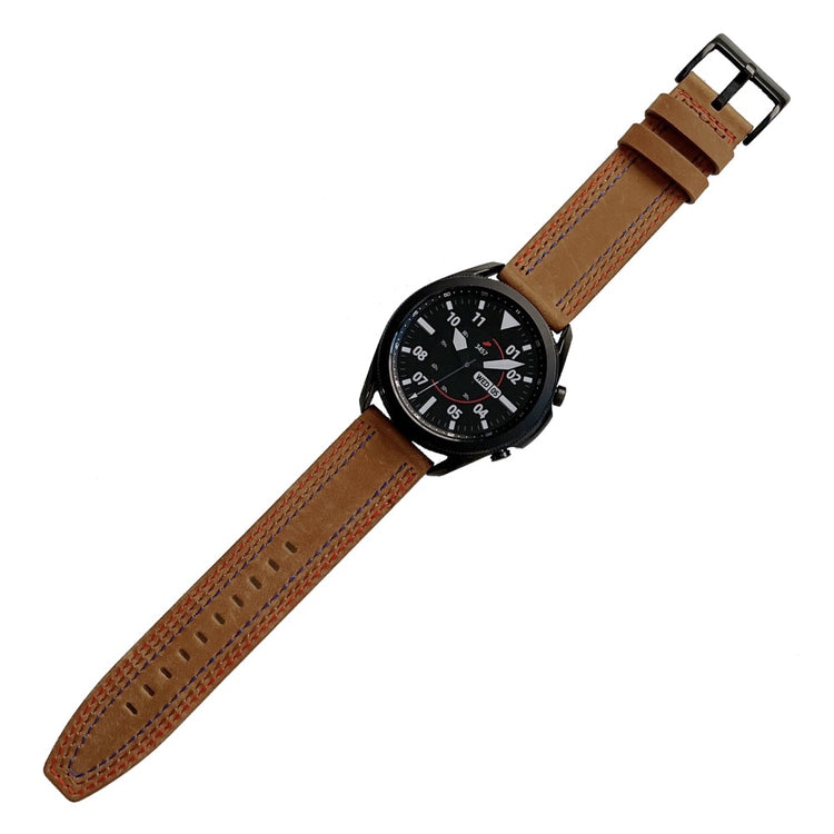 20mm Universal genuine leather watch strap - Brown#serie_1