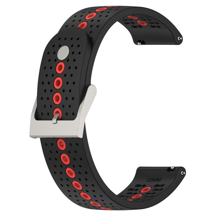 20mm Universal bi-color silicone watch strap - Black / Orange#serie_3