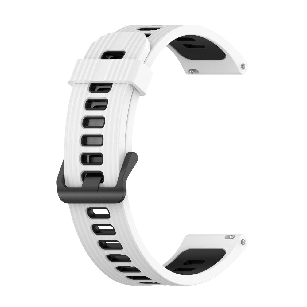 22mm Universal dual-color silicone watch strap - White / Black#serie_4