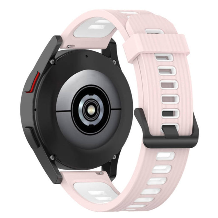 20mm Universal bi-color silicone watch strap - Pink / White#serie_5