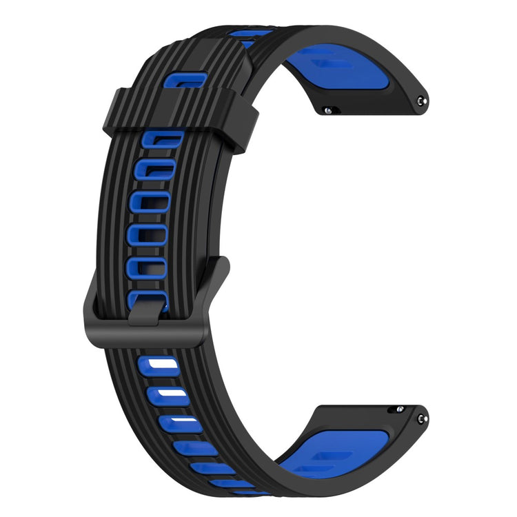 20mm Universal bi-color silicone watch strap - Black / Blue#serie_10