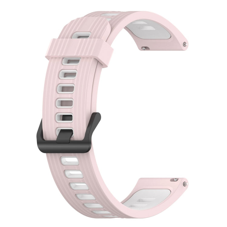 20mm Universal bi-color silicone watch strap - Light Pink / White#serie_5