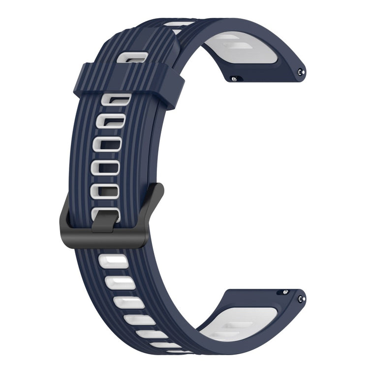 20mm Universal bi-color silicone watch strap - Midnight Blue / White#serie_9