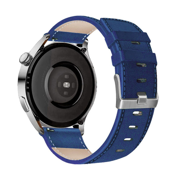 22mm Universal solid color leather watch strap - Dark Blue#serie_4