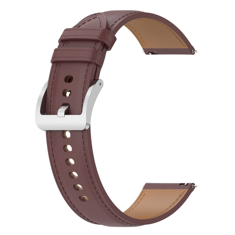 20mm Universal stitching line style cowhide watch strap - Dark Brown#serie_5