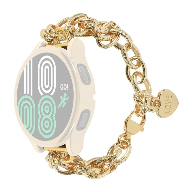 20mm Universal cute heart pendant stainless steel watch strap - Gold#serie_2