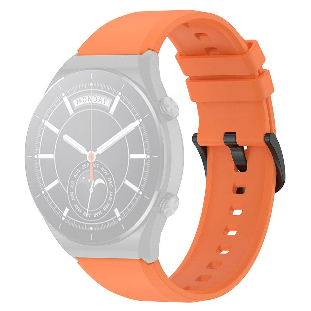22mm Universal simple silicone watch strap - Orange#serie_4