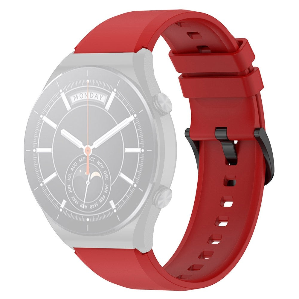 22mm Universal simple silicone watch strap - Red#serie_5