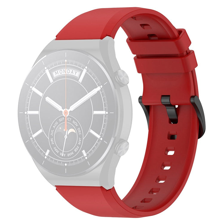 22mm Universal simple silicone watch strap - Red#serie_5
