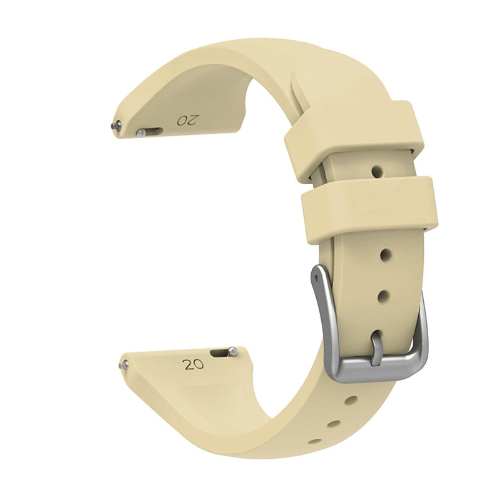 20mm Universal silicone watch strap - Beige#serie_8