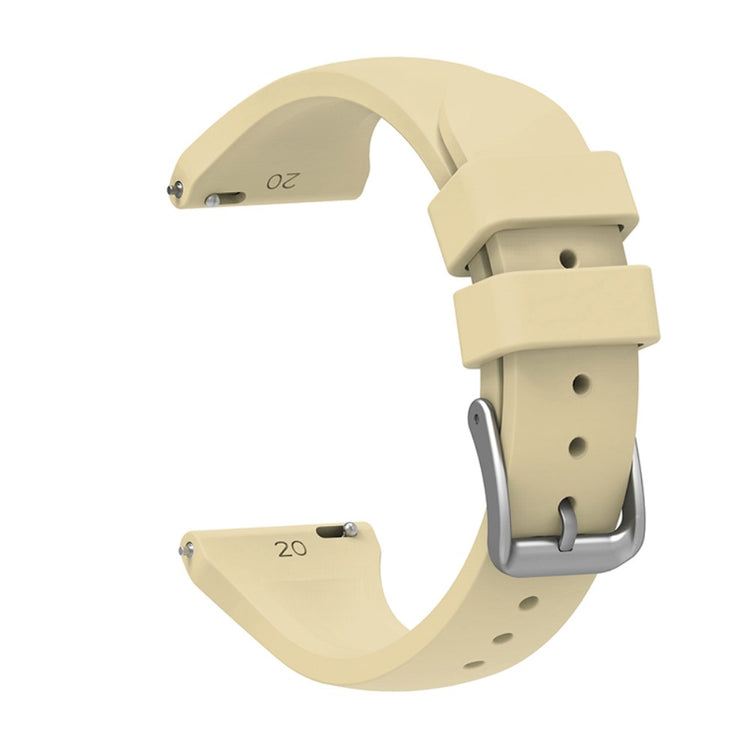 22mm Universal silicone watch strap - Beige#serie_8