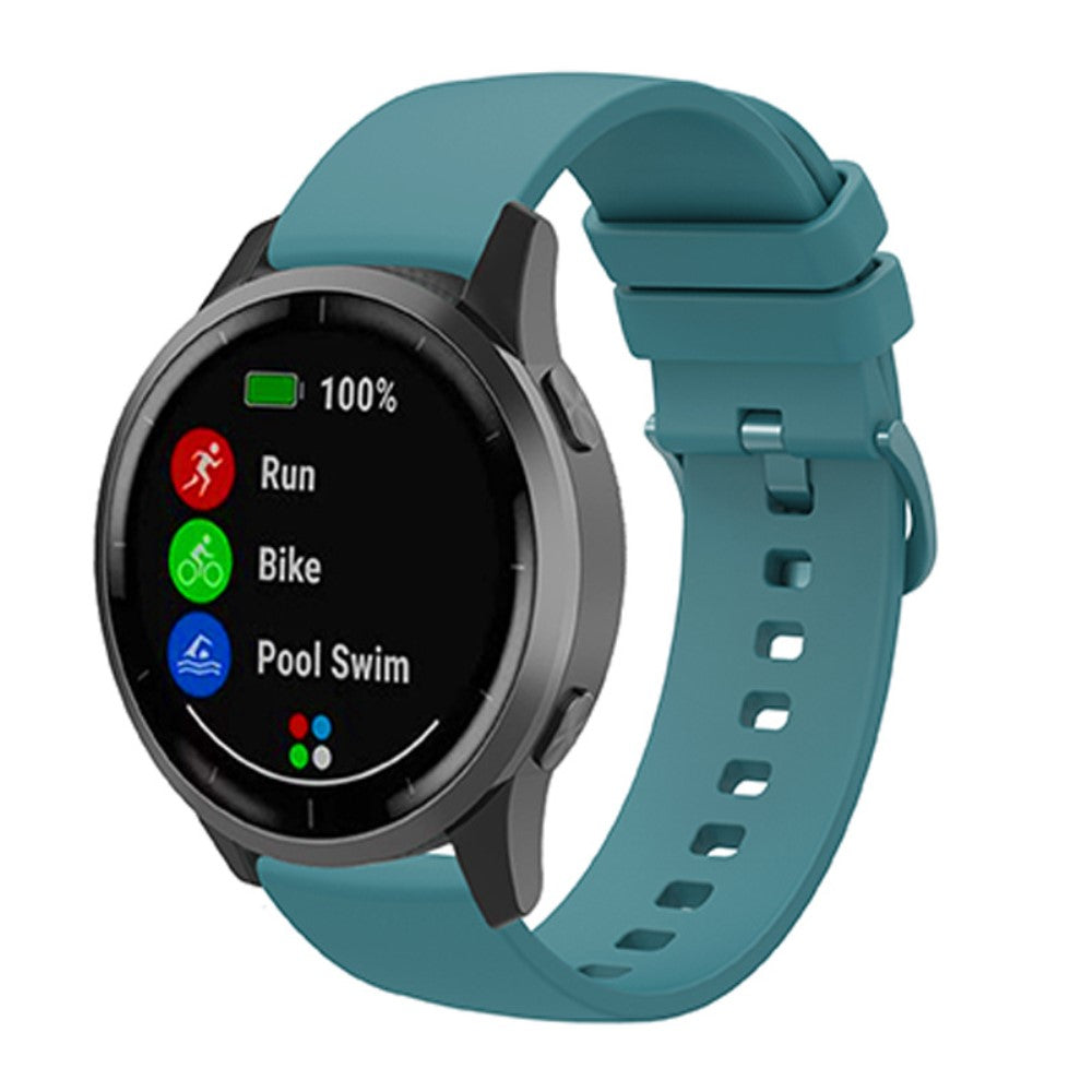 20mm Universal solid color silicone watch strap - Green#serie_2