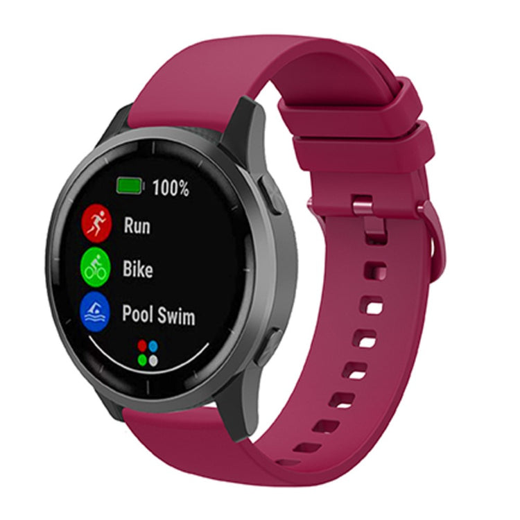 22mm Universal solid color silicone watch strap - Fuchsia#serie_1