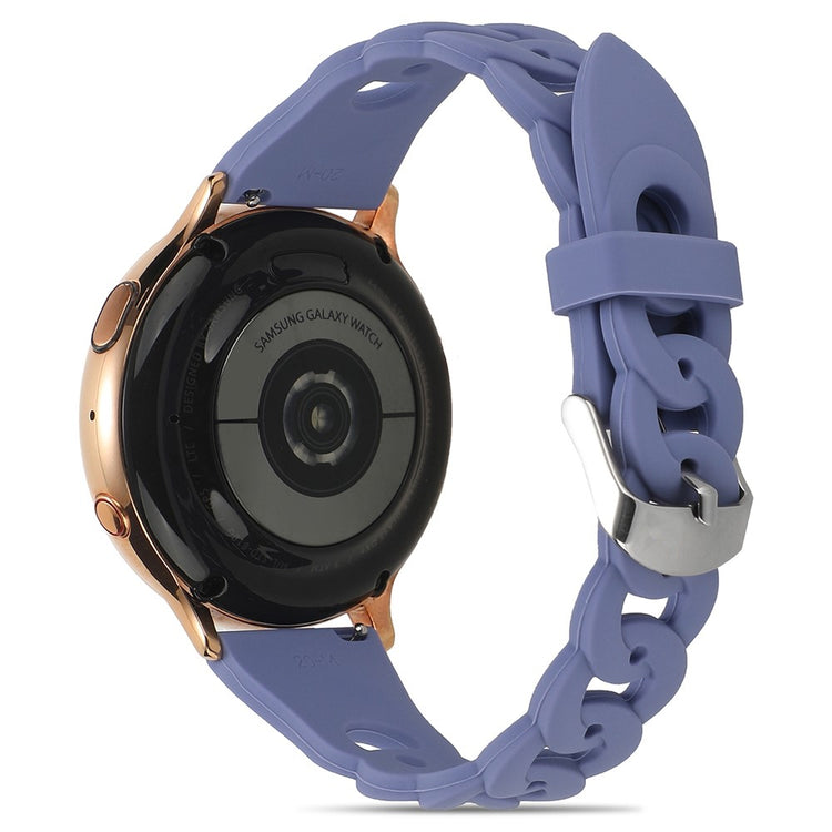 20mm Universal cool circle design silicone watch strap - Light Purple#serie_11