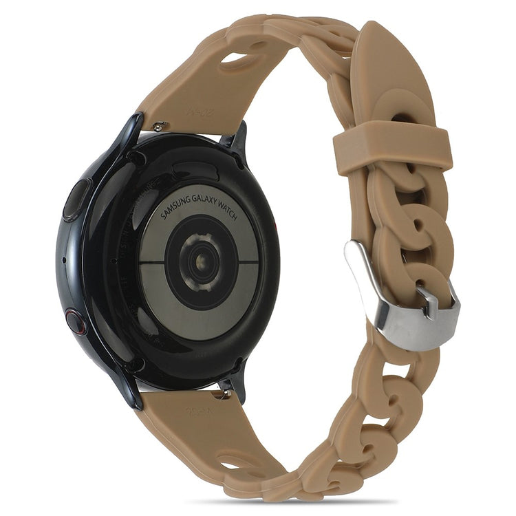 22mm Universal cool circle design silicone watch strap - Brown#serie_13