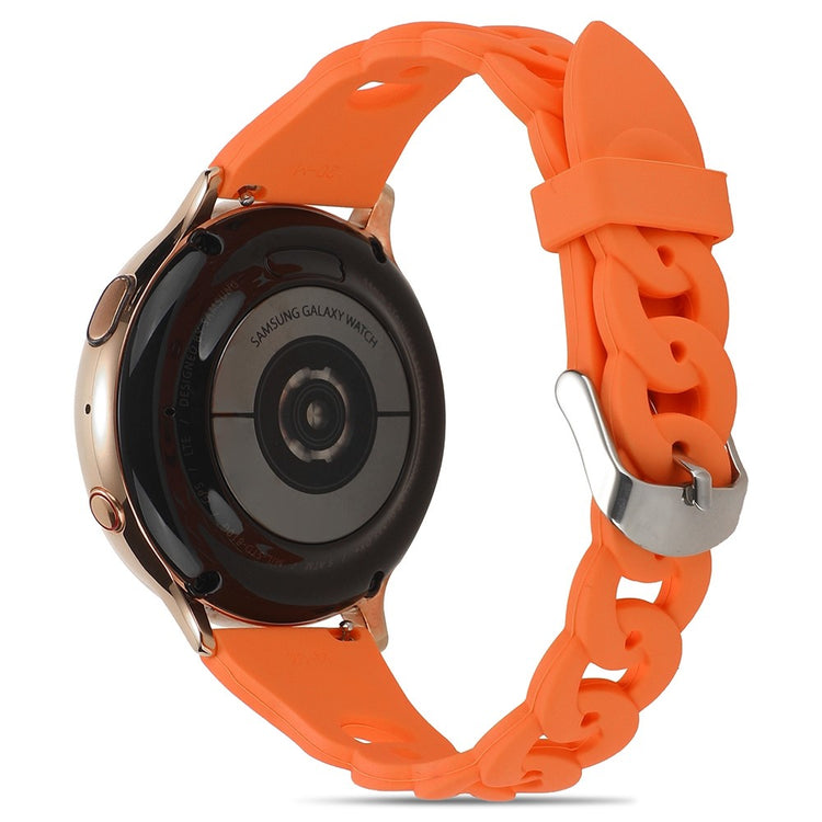 22mm Universal cool circle design silicone watch strap - Orange#serie_2
