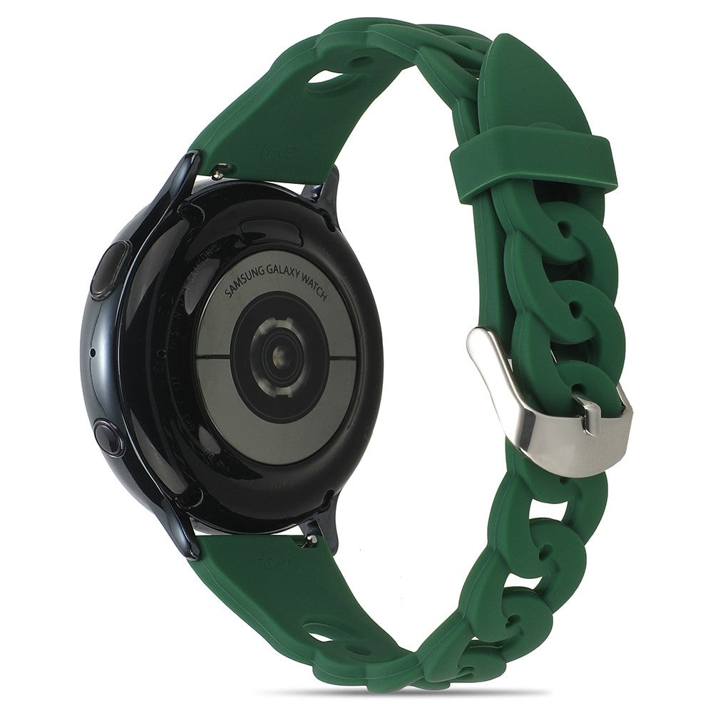 22mm Universal cool circle design silicone watch strap - Army Green#serie_7