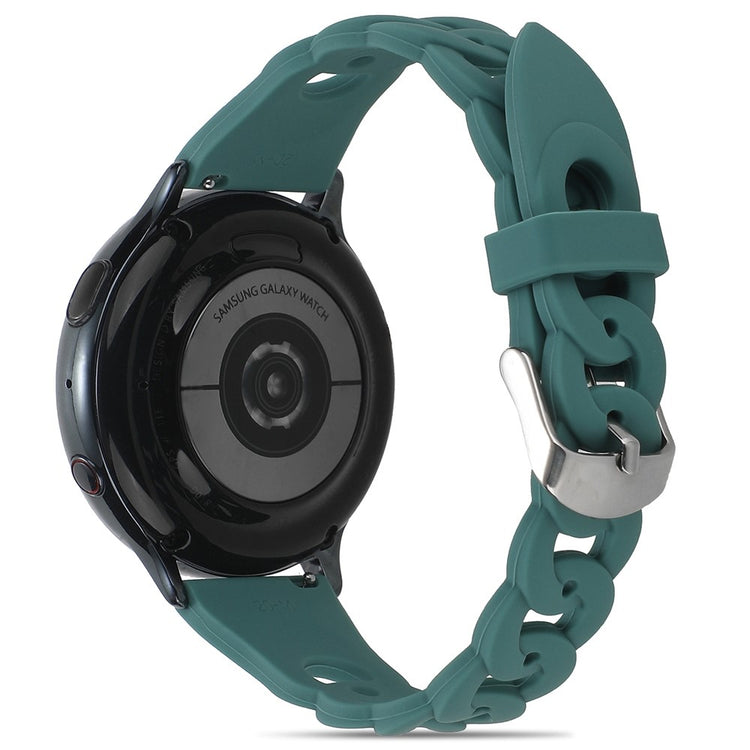 22mm Universal cool circle design silicone watch strap - Green#serie_8