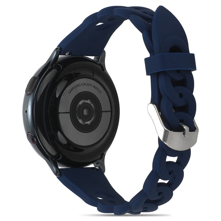 22mm Universal cool circle design silicone watch strap - Midnight Blue#serie_9