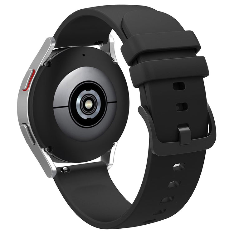 20mm Universal simple silicone watch strap - Black#serie_4