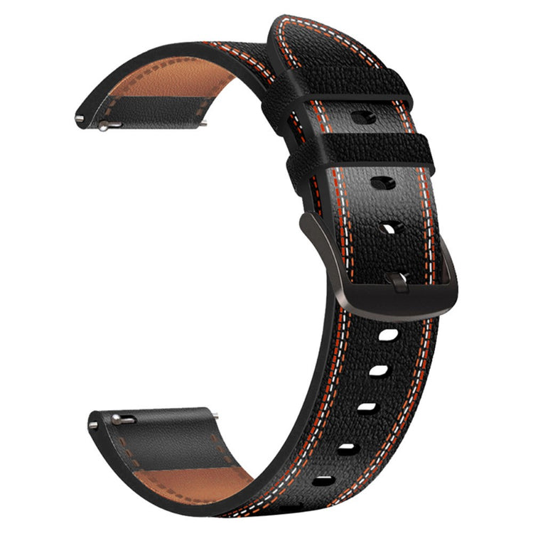 22mm Universal microfiber leather watch strap - Black#serie_1