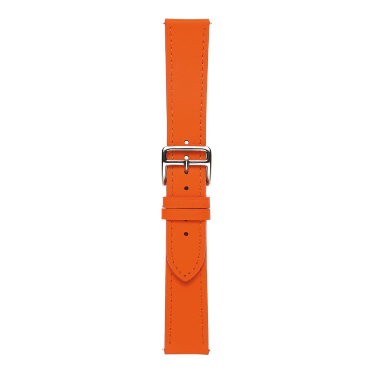 20mm Universal textured genuine leather watch strap - Orange#serie_1