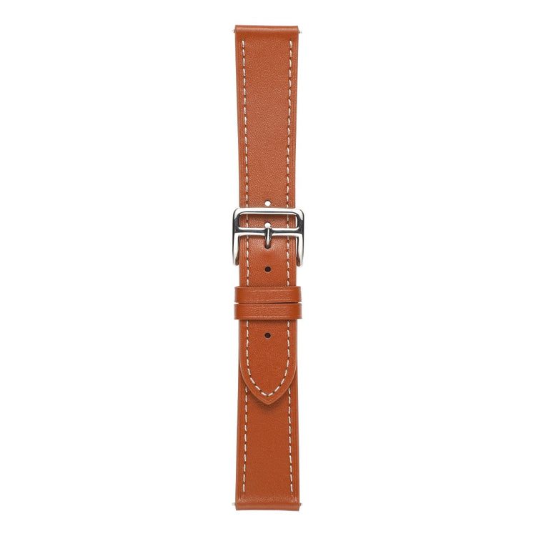 20mm Universal textured genuine leather watch strap - Brown#serie_10