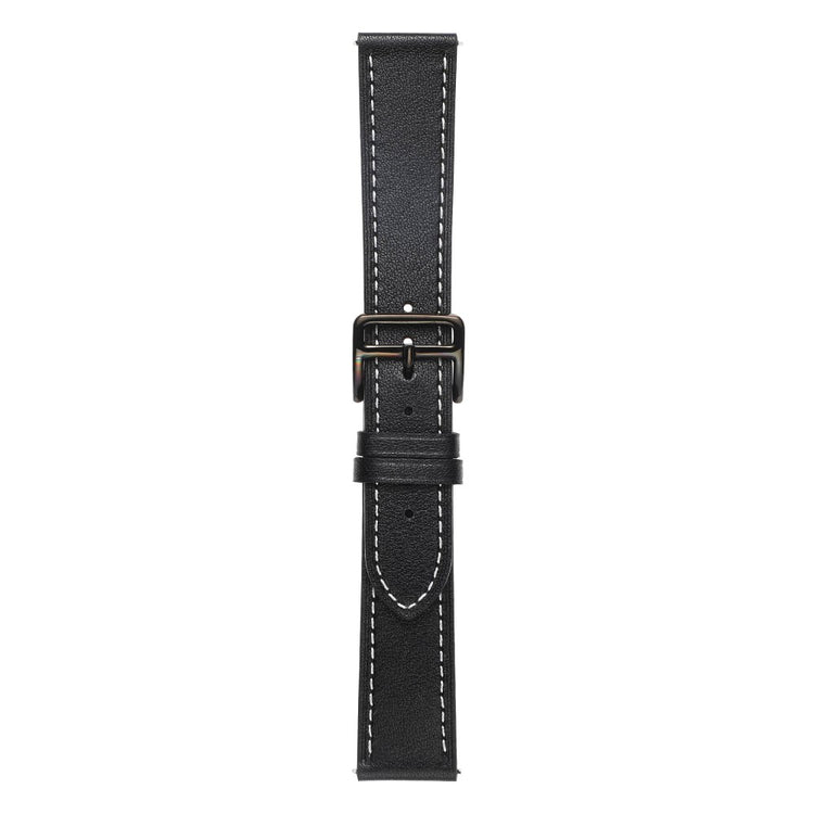 20mm Universal textured genuine leather watch strap - Black#serie_2