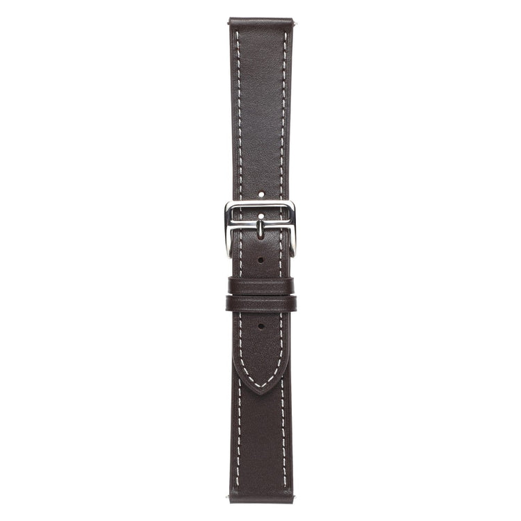 20mm Universal textured genuine leather watch strap - Coffee#serie_4
