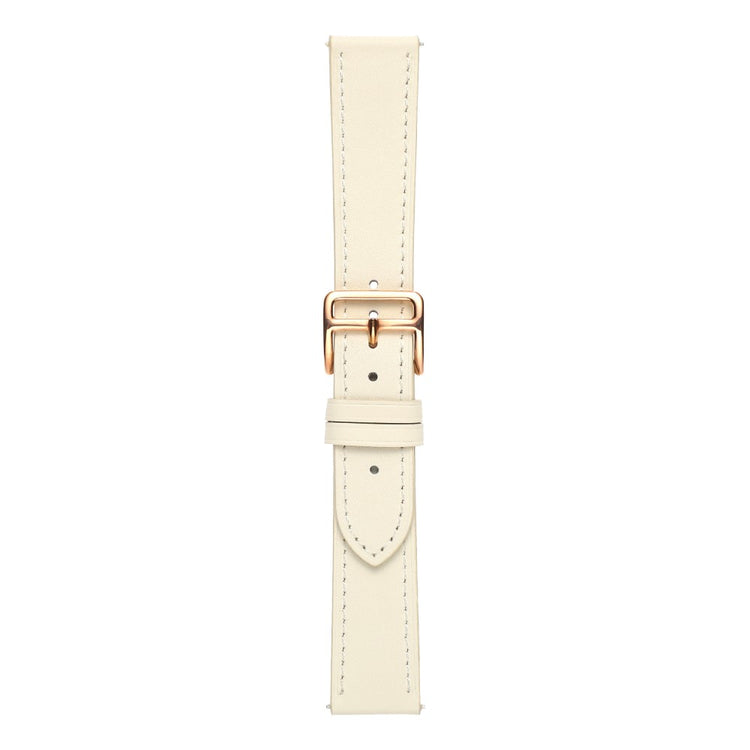 20mm Universal textured genuine leather watch strap - Beige#serie_5