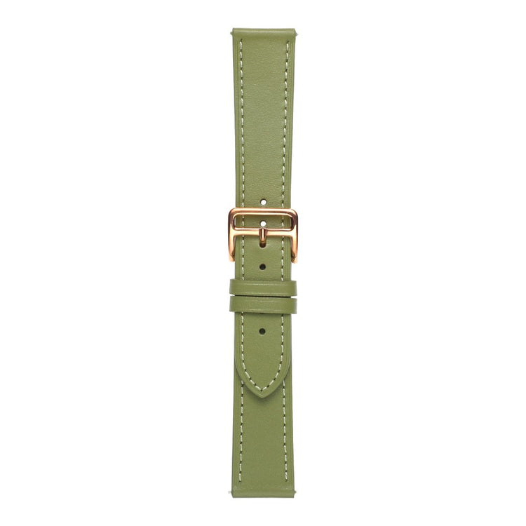 20mm Universal textured genuine leather watch strap - Green#serie_6