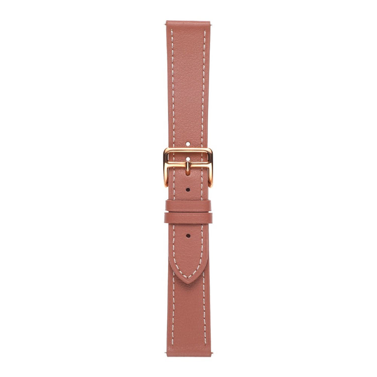 20mm Universal textured genuine leather watch strap - Deep Pink#serie_7