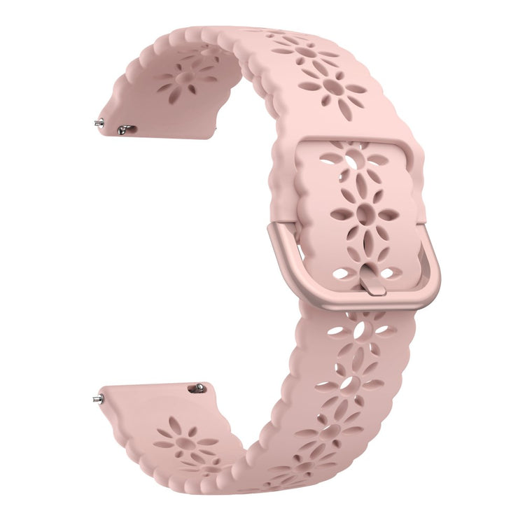 20mm Universal plum blossom silicone watch strap - Pink#serie_1