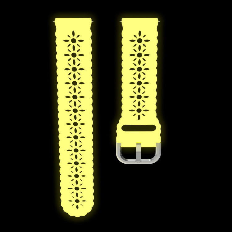 20mm Universal plum blossom silicone watch strap - Luminous Pink#serie_11