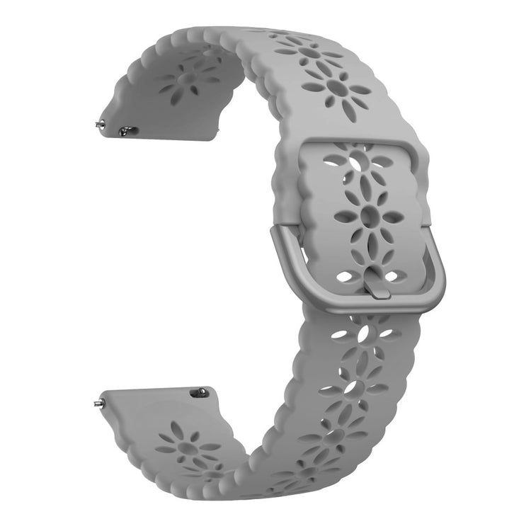 20mm Universal plum blossom silicone watch strap - Light Gray#serie_6