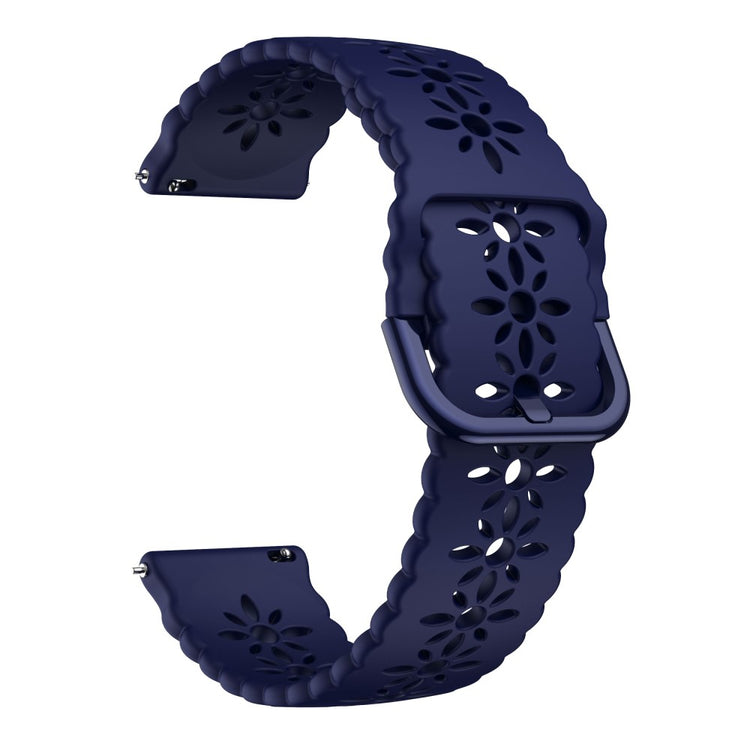 20mm Universal plum blossom silicone watch strap - Midnight Blue#serie_9