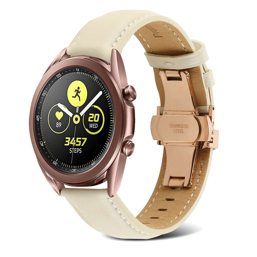 20mm Universal textured genuine leather watch strap - Apricot#serie_7