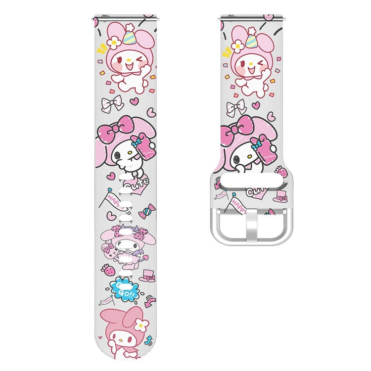 20mm Universal pattern printed silicone watch strap - Cute Rabbit#serie_1