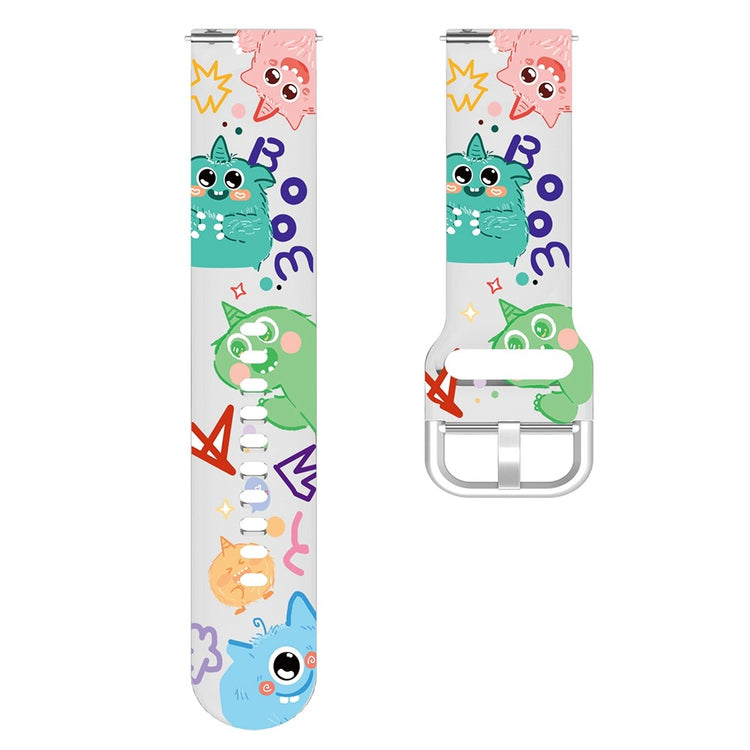 20mm Universal pattern printed silicone watch strap - Unicorn#serie_8