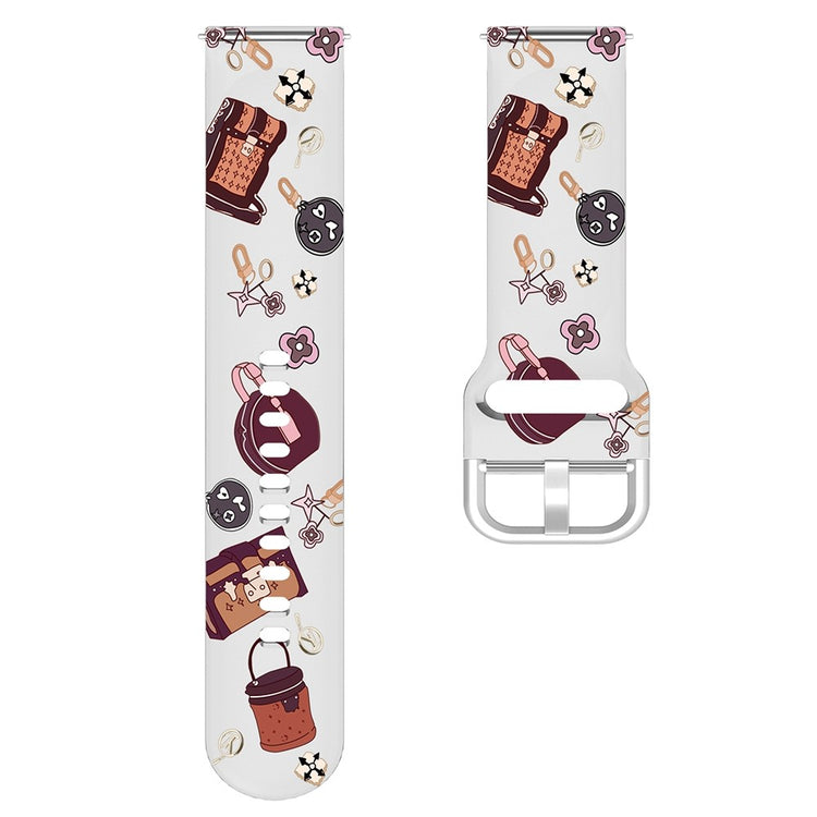 20mm Universal pattern printed silicone watch strap - Bags#serie_9