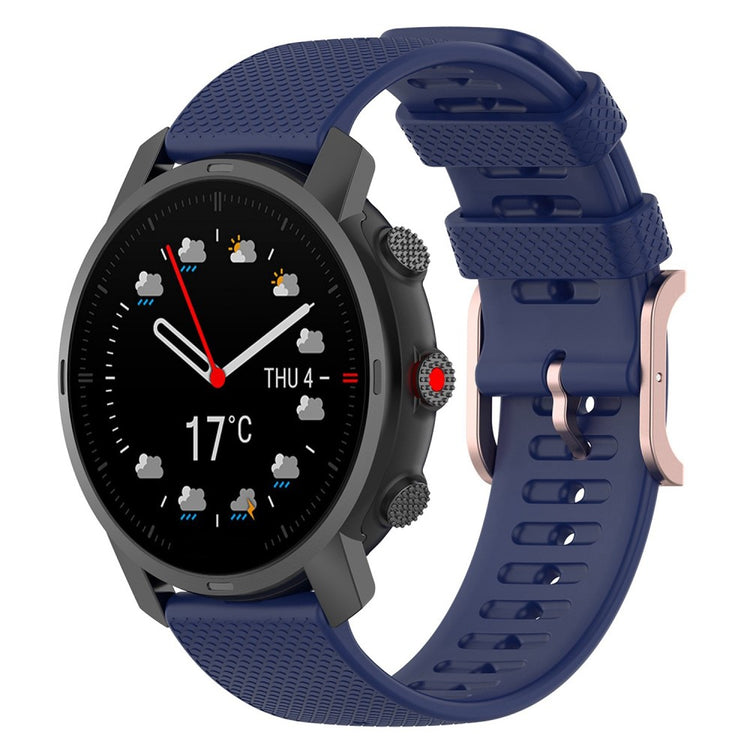 22mm Universal dots design silicone watch strap - Midnight Blue#serie_10