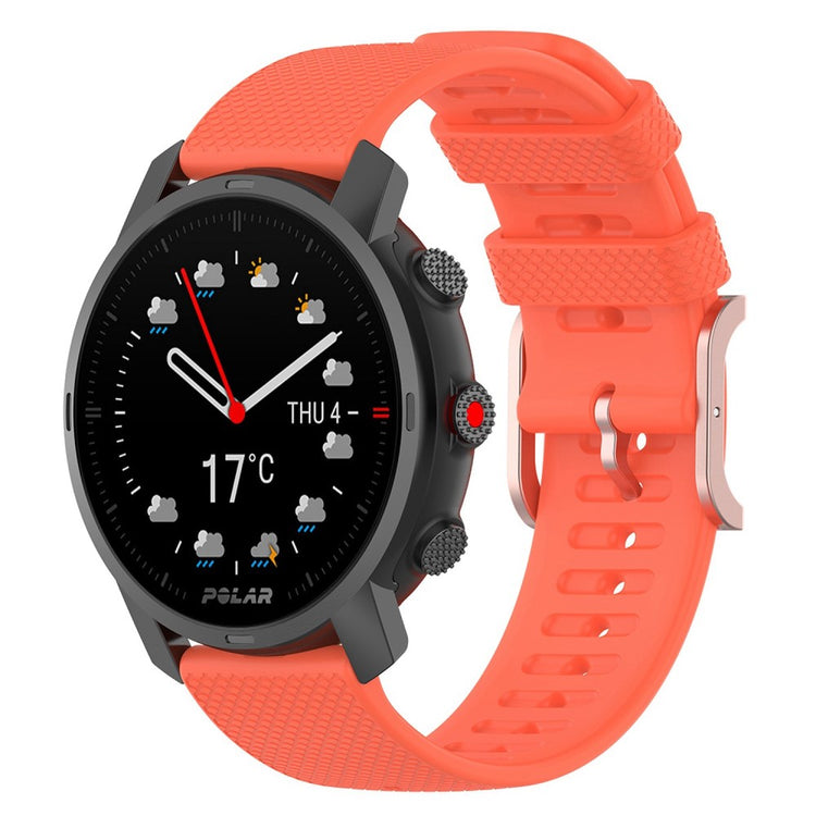 22mm Universal dots design silicone watch strap - Orange#serie_2