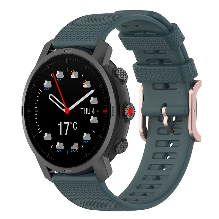 22mm Universal dots design silicone watch strap - Dark Green#serie_4