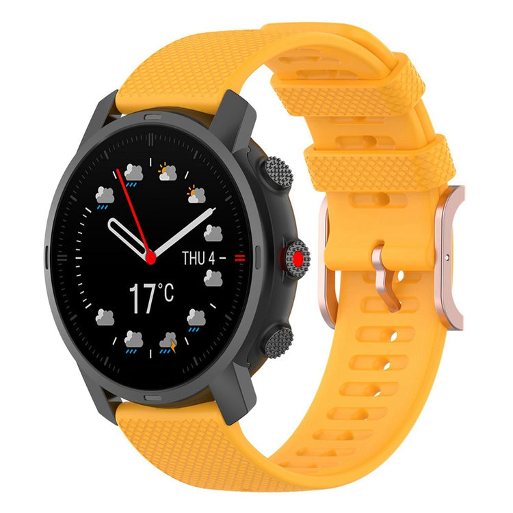 22mm Universal dots design silicone watch strap - Yellow#serie_5