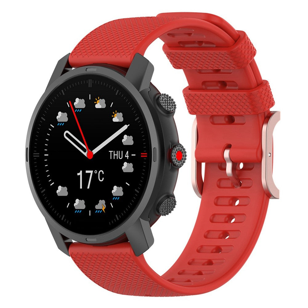 22mm Universal dots design silicone watch strap - Red#serie_6