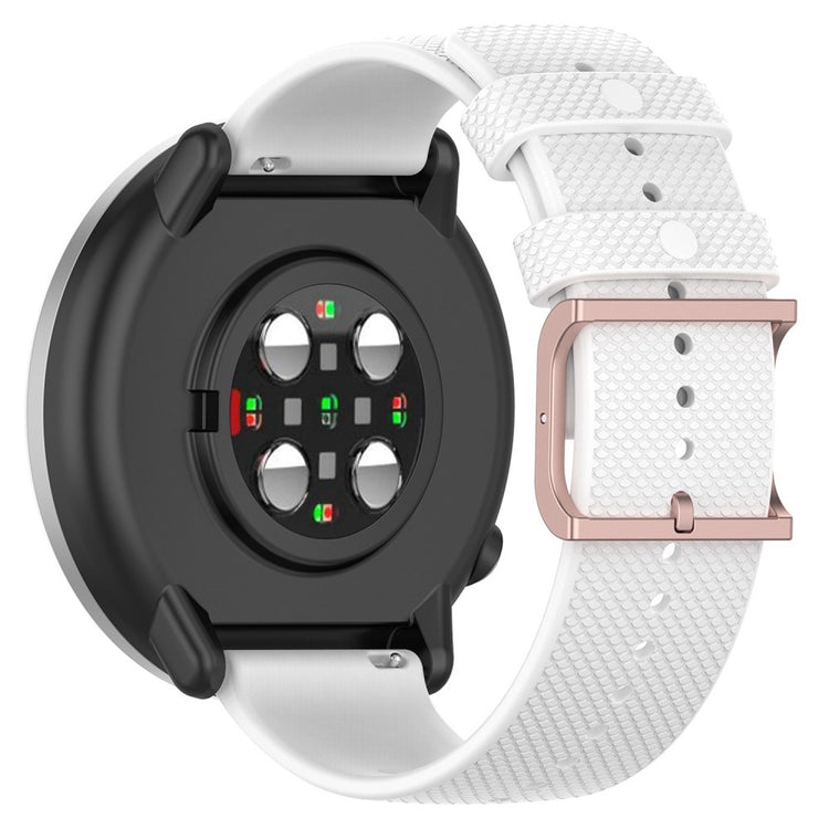 20mm Universal dots design silicone watch strap - White#serie_2