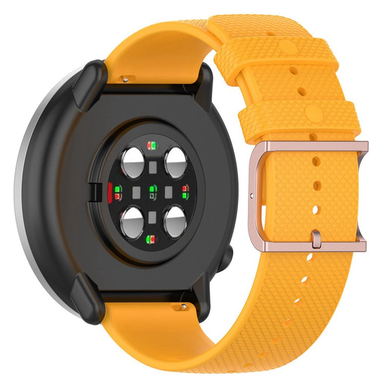 20mm Universal dots design silicone watch strap - Yellow#serie_3